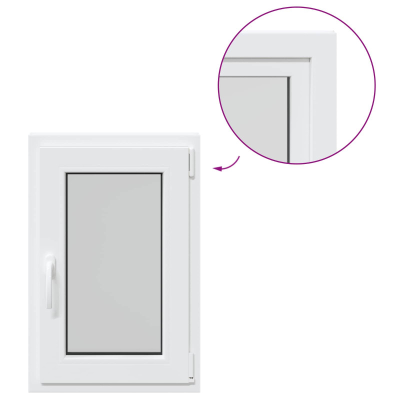 Okno piwniczne RISOR 50 x 75 cm PVC i szkło Biały