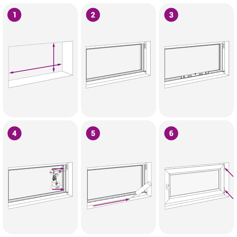 Okno piwniczne RISOR 100 x 70 cm PVC i szkło Biały