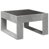 Stolik kawowy z LED Infinity, szarość betonu, 50x53x30 cm