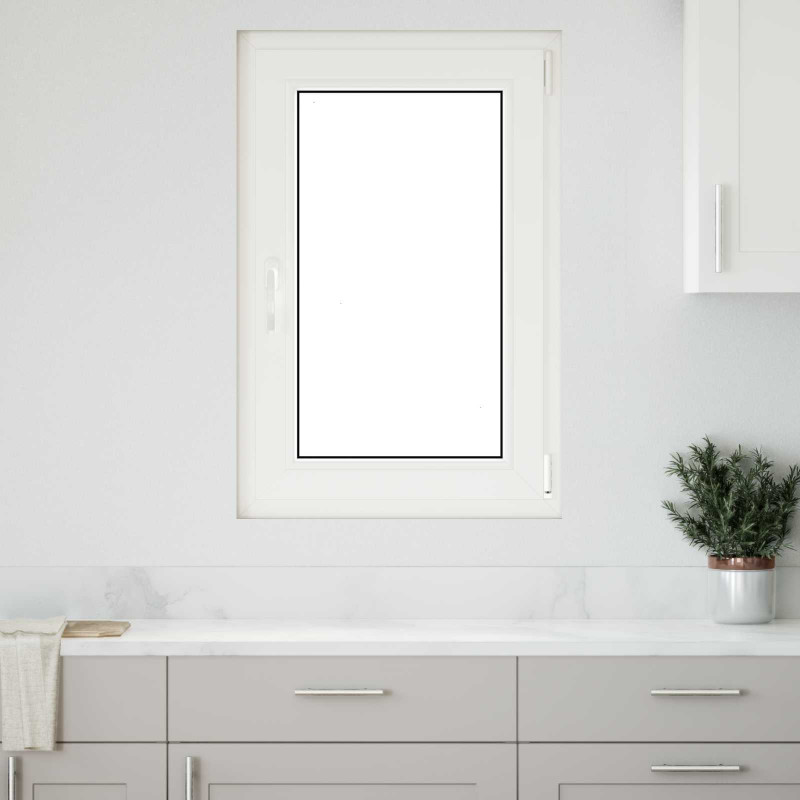 Okno piwniczne RISOR 60 x 80 cm PVC i szkło antracytowy