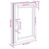 Okno piwniczne RISOR 60 x 80 cm PVC i szkło antracytowy