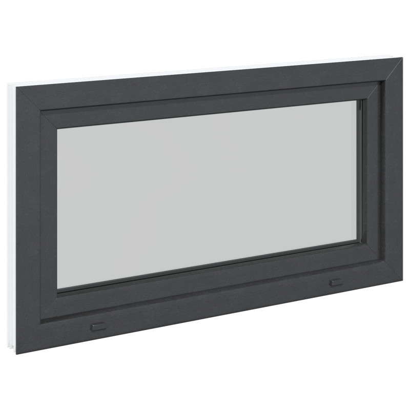 Okno piwniczne RISOR 110 x 60 cm PVC i szkło antracytowy