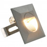 Lampy ścienne zewnętrzne LED, 6 szt., 2 W, srebrne, kwadratowe