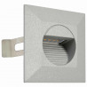 Lampy ścienne zewnętrzne LED, 6 szt., 2 W, srebrne, kwadratowe