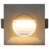 Lampy ścienne zewnętrzne LED, 6 szt., 2 W, srebrne, kwadratowe