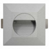 Lampy ścienne zewnętrzne LED, 6 szt., 2 W, srebrne, kwadratowe