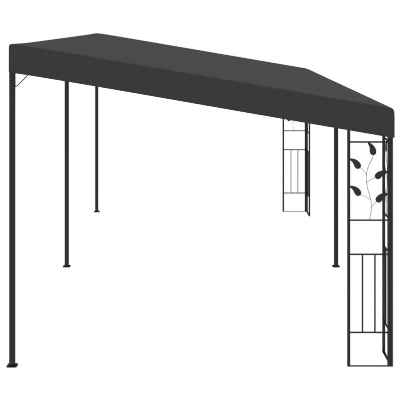 Altana przyścienna, 6 x 3 x 2,5 m, antracytowa
