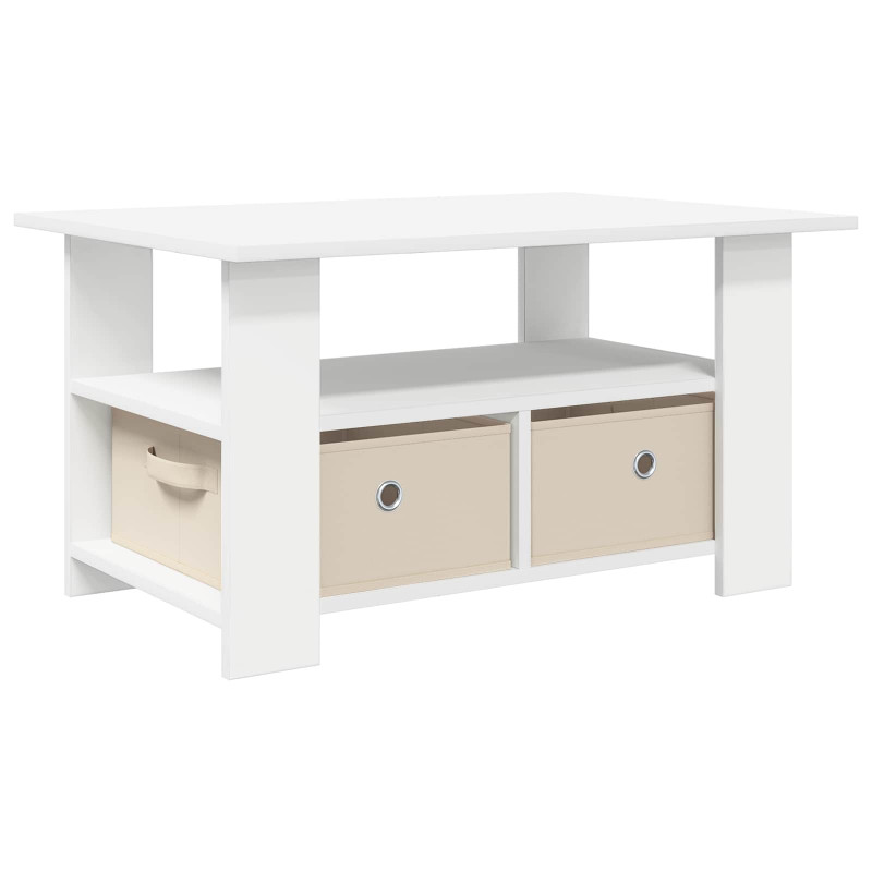 Stolik kawowy Biały 77 x 55 x 42 cm Materiał drewnopochodny