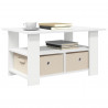 Stolik kawowy Biały 77 x 55 x 42 cm Materiał drewnopochodny