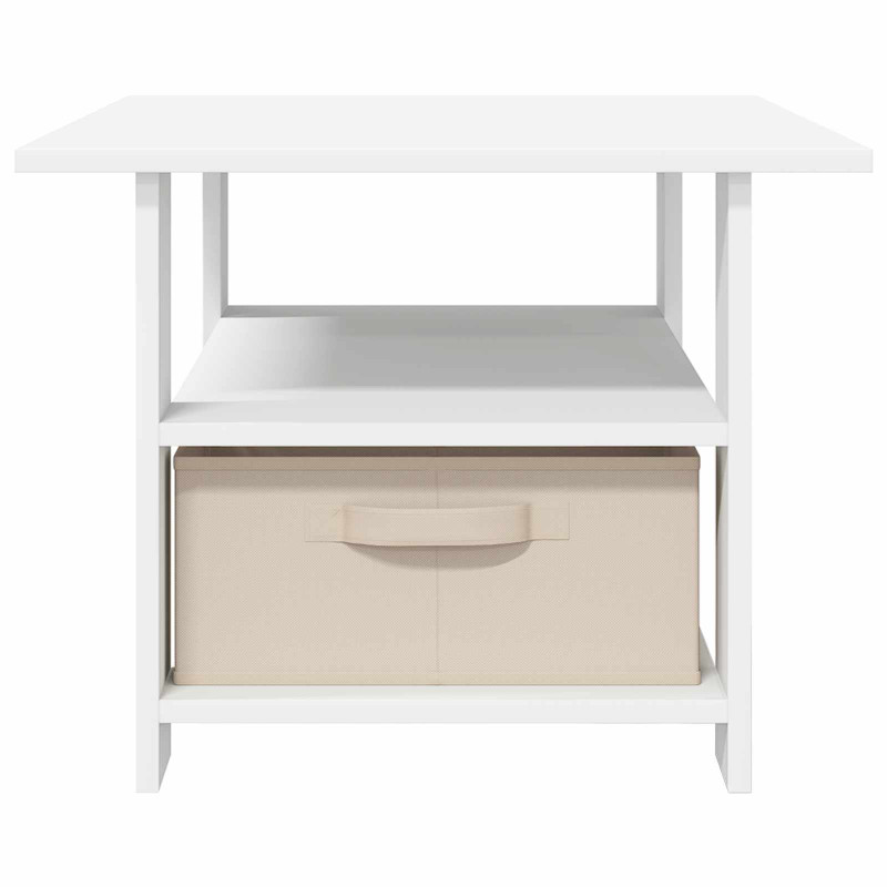 Stolik kawowy Biały 77 x 55 x 42 cm Materiał drewnopochodny