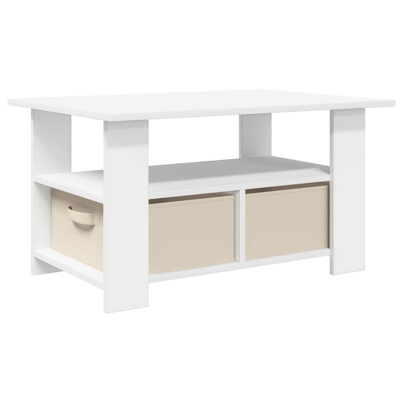 Stolik kawowy Biały 77 x 55 x 42 cm Materiał drewnopochodny
