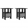 Stolik nocny z szufladą 2 pcs Czarny Dąb 41 x 40 x 45 cm