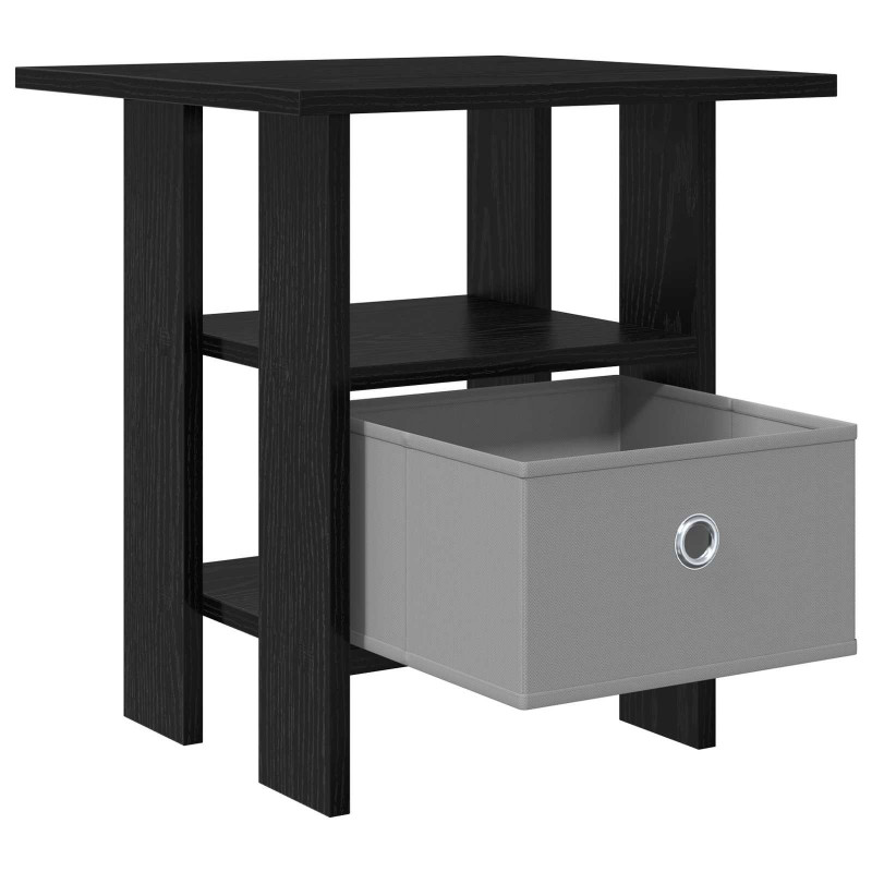 Stolik nocny z szufladą 2 pcs Czarny Dąb 41 x 40 x 45 cm