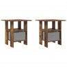 Stolik nocny z szufladą 2 pcs Dąb wędzony 41 x 40 x 45 cm