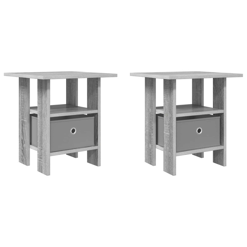 Stolik nocny z szufladą 2 pcs Szary Sonoma 41 x 40 x 45 cm