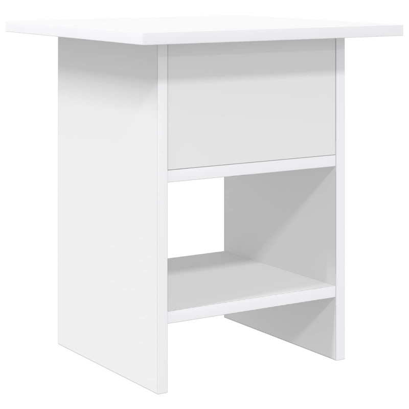 Stolik nocny z szufladą 2 pcs Biały 41 x 40 x 45 cm