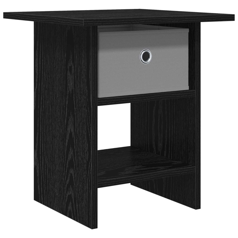 Stolik nocny Czarny Dąb 41 x 40 x 45 cm Materiał drewnopochodny