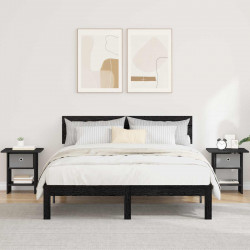Stolik nocny z szufladą 2 pcs Czarny Dąb 41 x 40 x 45 cm