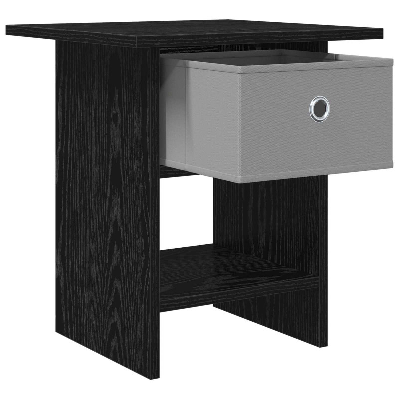 Stolik nocny z szufladą 2 pcs Czarny Dąb 41 x 40 x 45 cm