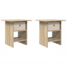 Stolik nocny z szufladą 2 pcs Dąb Sonoma 41 x 40 x 45 cm