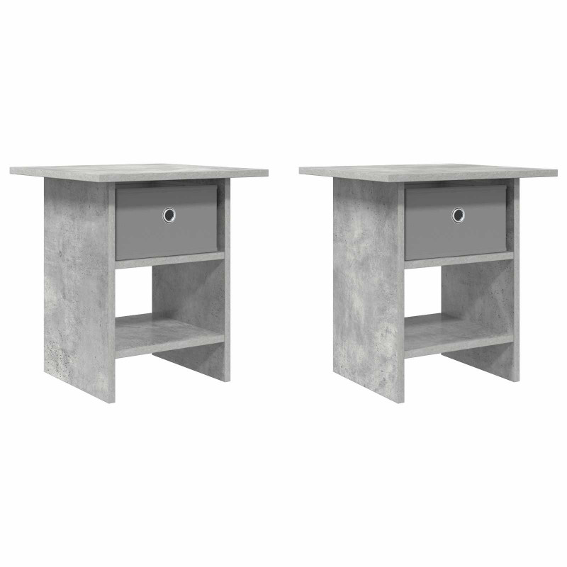 Stolik nocny z szufladą 2 pcs Betonowy szary 41 x 40 x 45 cm