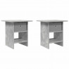 Stolik nocny z szufladą 2 pcs Betonowy szary 41 x 40 x 45 cm