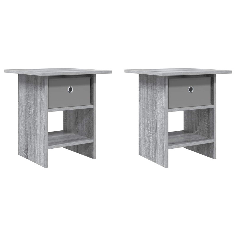 Stolik nocny z szufladą 2 pcs Szary Sonoma 41 x 40 x 45 cm