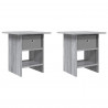 Stolik nocny z szufladą 2 pcs Szary Sonoma 41 x 40 x 45 cm