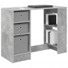 Biurko Betonowy szary 100 x 40 x 75 cm Materiał drewnopochodny