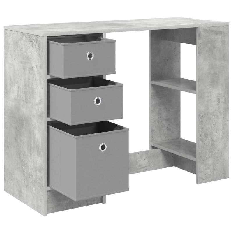 Biurko Betonowy szary 100 x 40 x 75 cm Materiał drewnopochodny