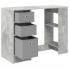 Biurko Betonowy szary 100 x 40 x 75 cm Materiał drewnopochodny