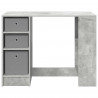 Biurko Betonowy szary 100 x 40 x 75 cm Materiał drewnopochodny