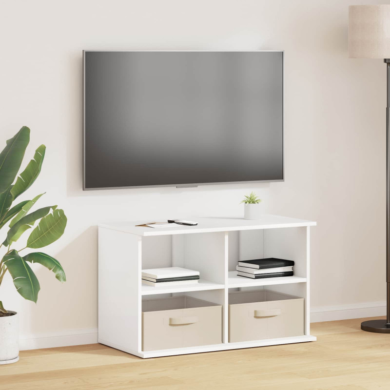Stojak na telewizor z szufladą Biały 79 x 40 x 48 cm