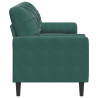 3-osobowa sofa z poduszkami, ciemnozielona, 180 cm, aksamit