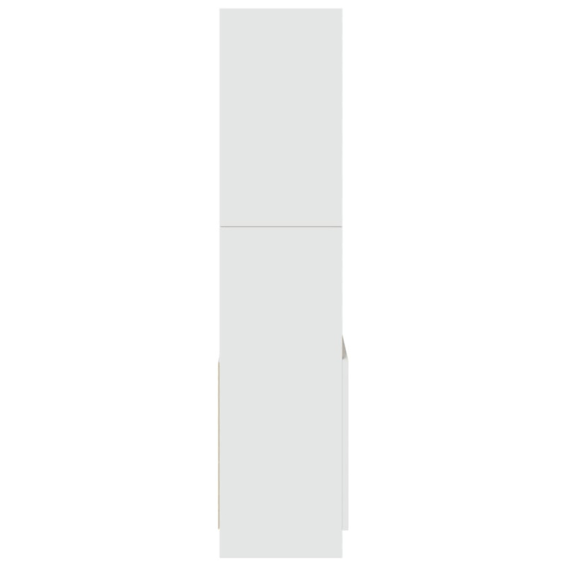 Wysoka szafka, biała, 63x33x140 cm, materiał drewnopochodny