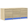 Szafka TV z LED, dąb sonoma, 97x34x40 cm