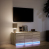 Szafka TV z LED, dąb sonoma, 97x34x40 cm
