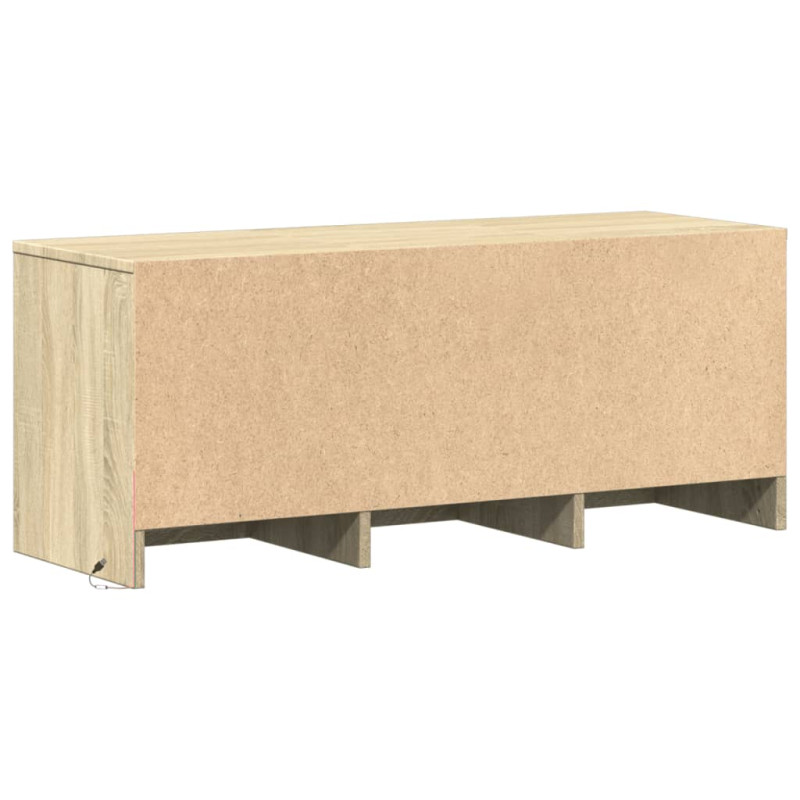 Szafka TV z LED, dąb sonoma, 97x34x40 cm