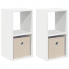 Stolik nocny z szufladą 2 pcs Biały 25,5 x 22 x 49,5 cm