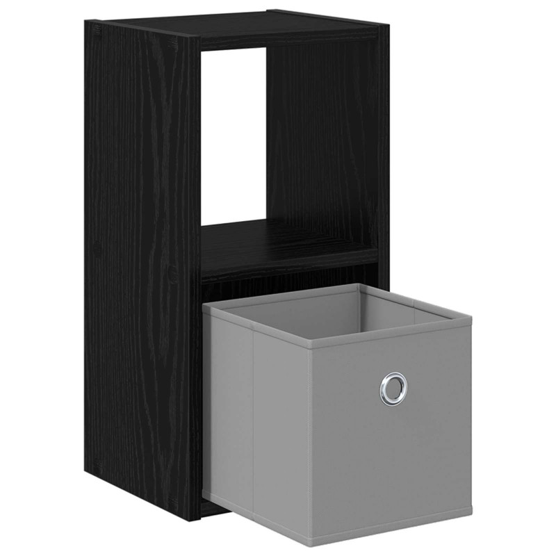 Stolik nocny z szufladą 2 pcs Czarny Dąb 25,5 x 22 x 49,5 cm