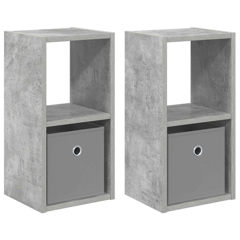Stolik nocny 2 pcs Betonowy szary 25,5 x 22 x 49,5 cm