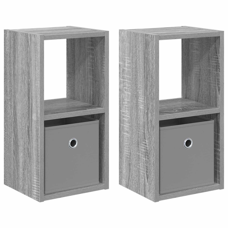 Stolik nocny z szufladą 2 pcs Szary Sonoma 25,5 x 22 x 49,5 cm
