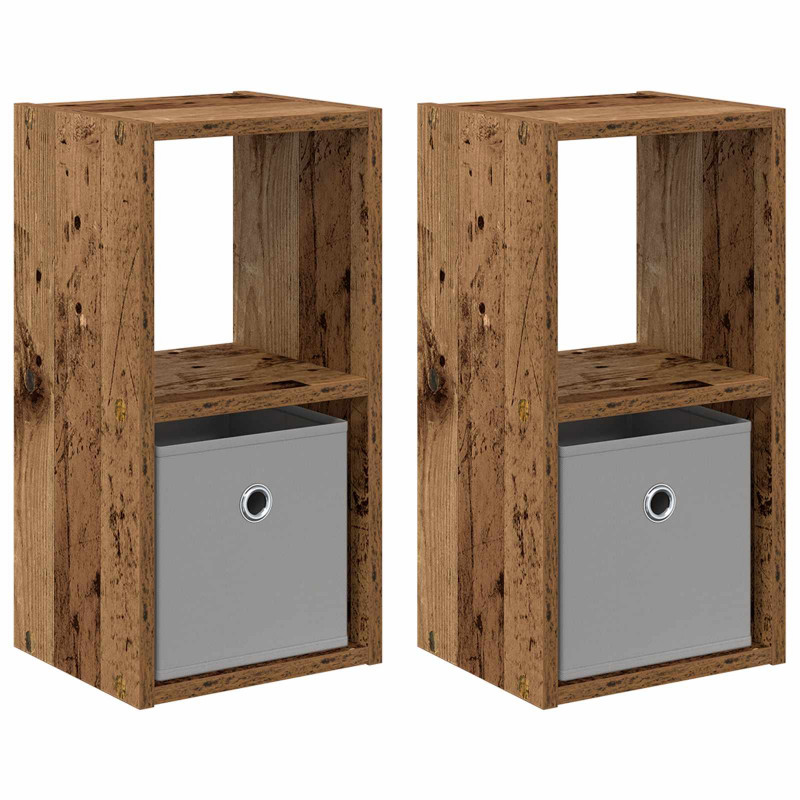 Stolik nocny z szufladą 2 pcs Stare drewno 25,5 x 22 x 49,5 cm