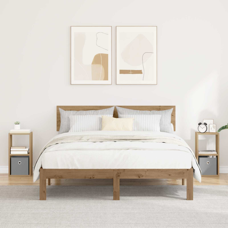 Stolik nocny 2 pcs Dąb rzemieślniczy 25,5 x 22 x 49,5 cm