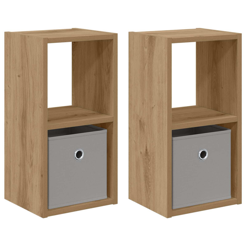 Stolik nocny 2 pcs Dąb rzemieślniczy 25,5 x 22 x 49,5 cm