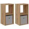Stolik nocny 2 pcs Dąb rzemieślniczy 25,5 x 22 x 49,5 cm