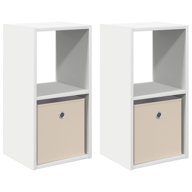 Stolik nocny z szufladą 2 pcs Biały 30,5 x 27 x 59,5 cm