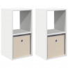 Stolik nocny z szufladą 2 pcs Biały 30,5 x 27 x 59,5 cm