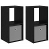 Stolik nocny z szufladą 2 pcs Czarny Dąb 30,5 x 27 x 59,5 cm