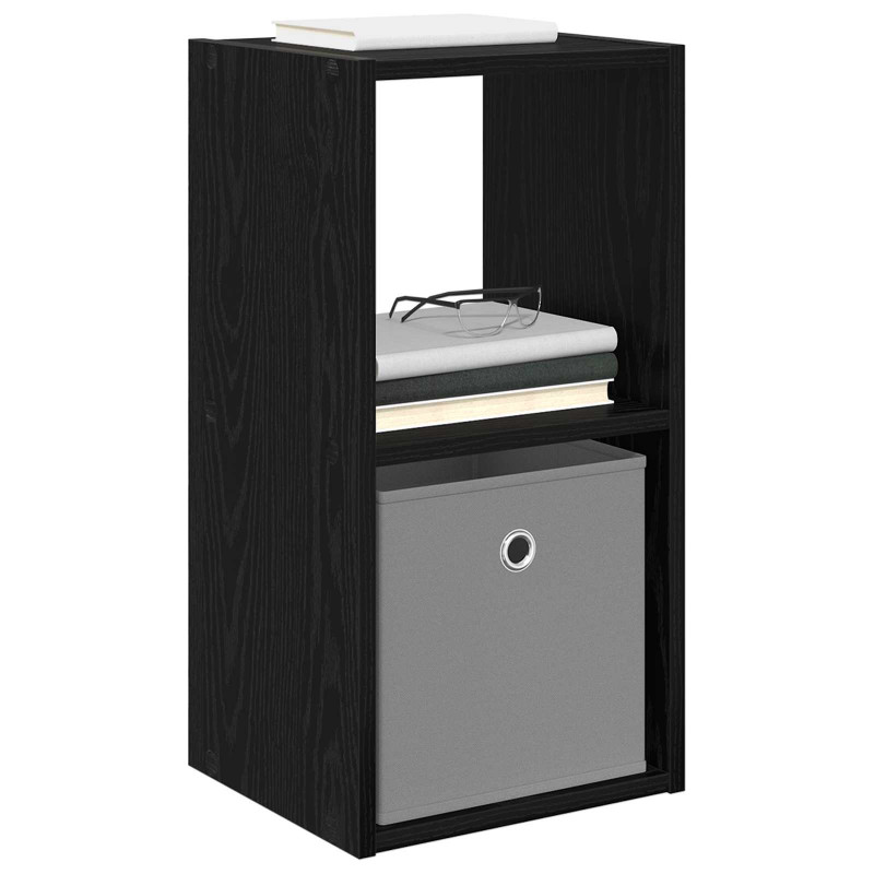Stolik nocny z szufladą 2 pcs Czarny Dąb 30,5 x 27 x 59,5 cm